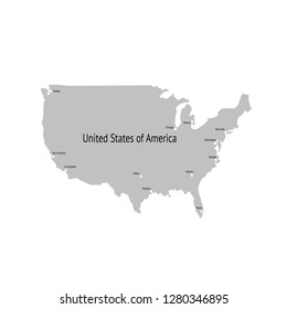 United States of America map. USA 