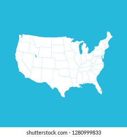 United States of America map. USA 