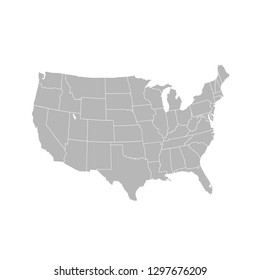 United States of America map. USA 