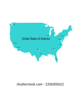 United States of America map. USA 