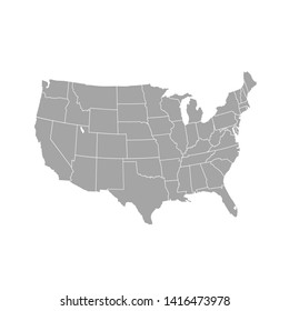 United States of America map. USA 