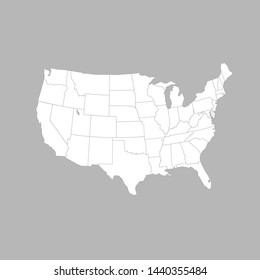 United States of America map. USA 