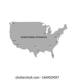 United States of America map. USA 