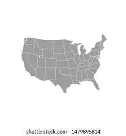 United States of America map. USA 