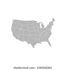 United States of America map. USA 