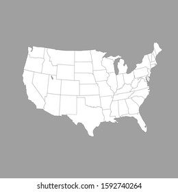 United States of America map. USA 