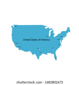 United States of America map. USA 