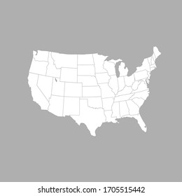 United States of America map. USA 