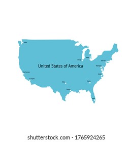 United States of America map. USA 