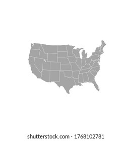 United States of America map. USA 