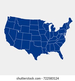 United States of America map. USA