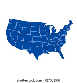 United States of America map. USA