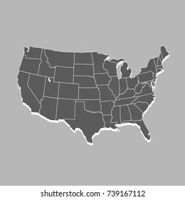 United States of America map. USA