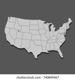 United States of America map. USA