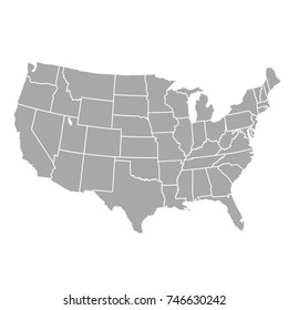 United States of America map. USA