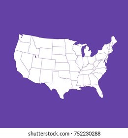 United States of America map. USA