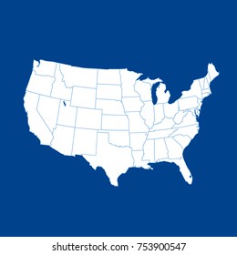 United States of America map. USA