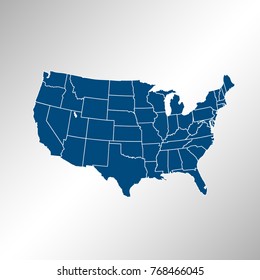 United States of America map. USA