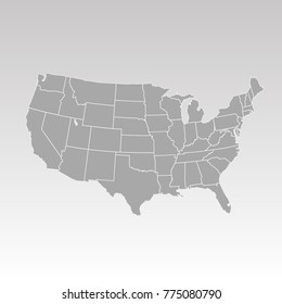 United States of America map. USA