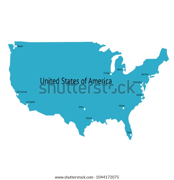 United States of America map. USA