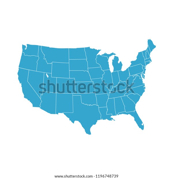 United States Of America Map Clipart : Usa Map With States And Cities ...