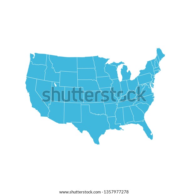 United States of America map. USA