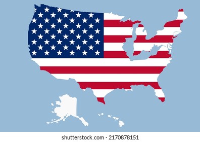 United States of America map vector, American. Vector illustration The United Stated Of America