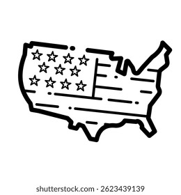 United States of America map – vector icon
