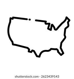 United States of America map – vector icon