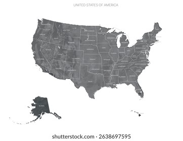 United States of America map. Vector illustration