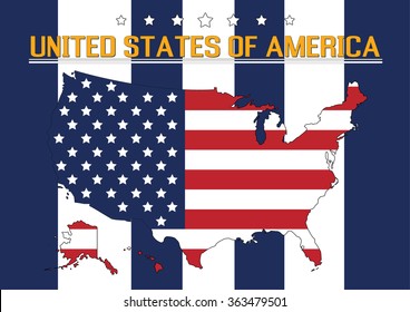 United States of America Map, vector illustration