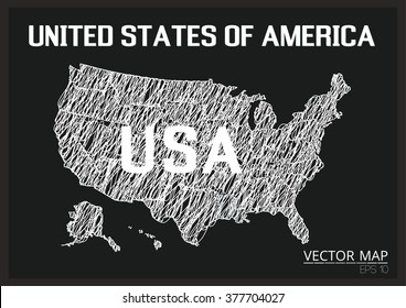 United States of America Map, vector illustration