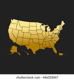 United States of America Map Vector