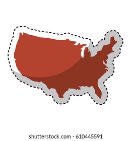 united states of america map vector illustration design