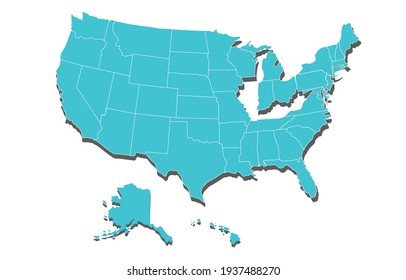 United States of America map vector,USA MAP