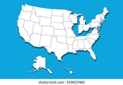 United States of America map vector,USA MAP