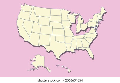 United States of America map vector,USA MAP