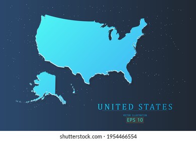 United States America Map World Map Stock Vector (royalty Free 