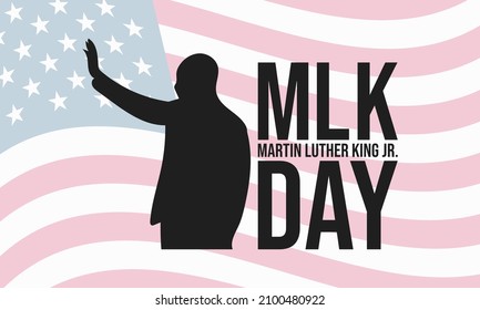 United States of America Martin Luther King Jr. Day Background Design. Banner, Poster, Greeting Card. Vector Illustration.