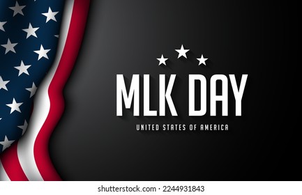 United States of America MLK Day Background Design. Banner, Poster, Greeting Card. Vector Illustration.