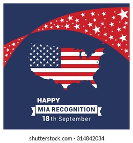 The United States of America National POW. MIA Recognition Day Poster design template