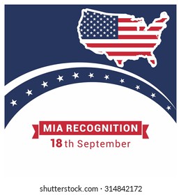 The United States of America National POW. MIA Recognition Day Poster design template