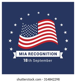 The United States of America National POW. MIA Recognition Day Poster design template