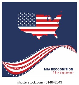 The United States of America National POW. MIA Recognition Day Poster design template