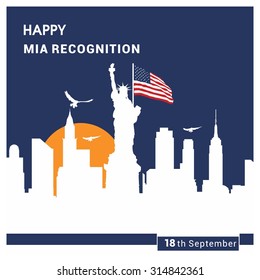 The United States of America National POW. MIA Recognition Day Poster design template