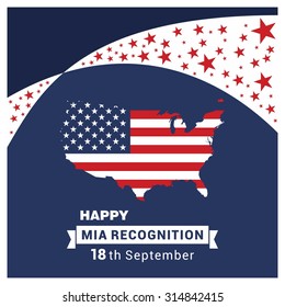 The United States of America National POW. MIA Recognition Day Poster design template