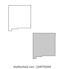 United States of America, New Mexico state, map borders of the USA New Mexico state.