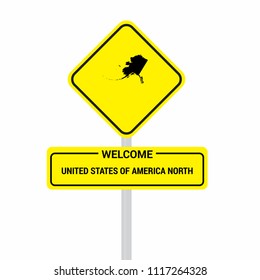 United States of America north traffic signs board design vector