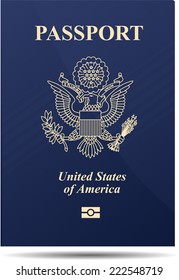 United States of America Passport Realistic vector illustration