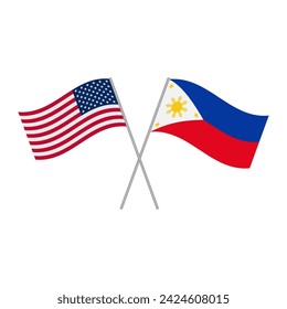 United States of America and Philippines flags